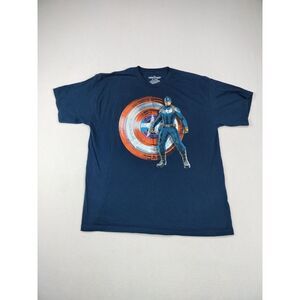 Marvel Captain America T Shirt Men's XL Blue The Winter Soldier‎ Graphic Print